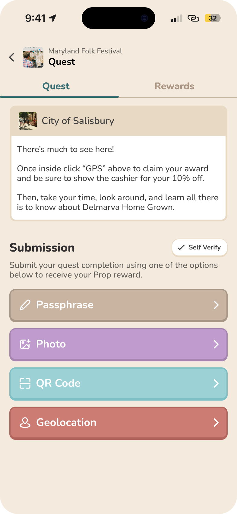 Redesigned quest completion flow